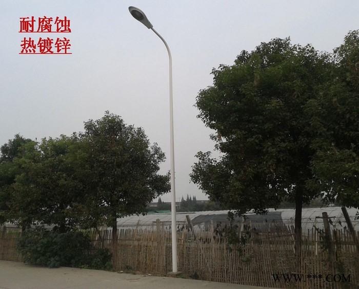 新農村6米太陽能路燈 市電農村道路燈 LED自彎臂路燈