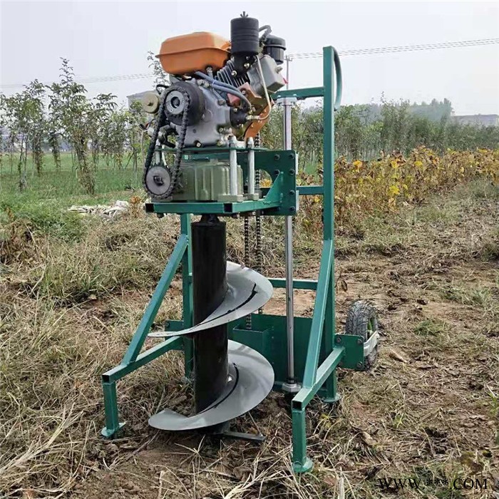 手推式栽樹鉆孔機 錳鋼鉆頭太陽能路燈鉆眼機 啟航地鉆機