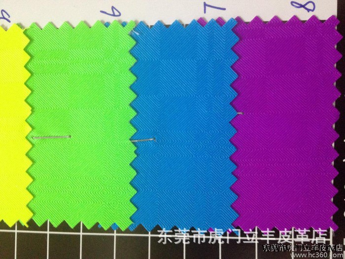 格子紋熒光PVC面料 面料熒光PVC皮革 熒光人造革 熒光熱