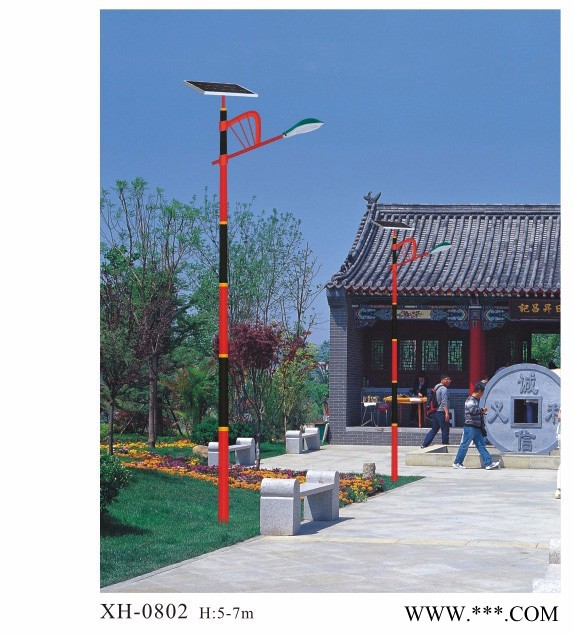 標(biāo)點(diǎn)照明 XH-0802   太陽(yáng)能路燈 LED路燈    5-7m新農(nóng)村道路燈**