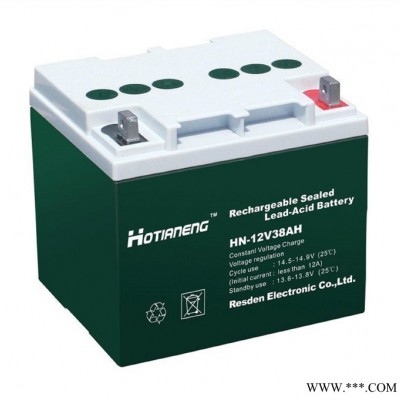 昊能HOTIANENG蓄電池HN-12V38AH 昊能蓄電池 鉛酸免維護蓄電池 太陽能蓄電池 ups不間斷電源