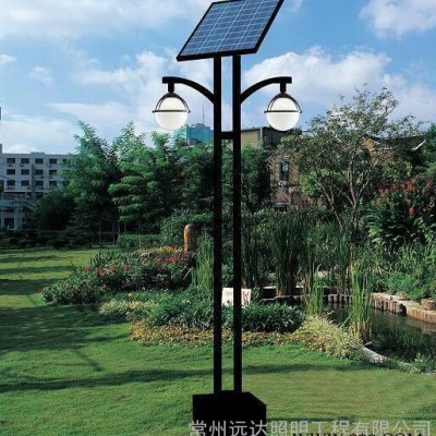 湖北枝江市/秭歸縣常州廠家供應雙臂壓鑄鋁庭院燈太陽能庭院燈上海亞明太陽能燈