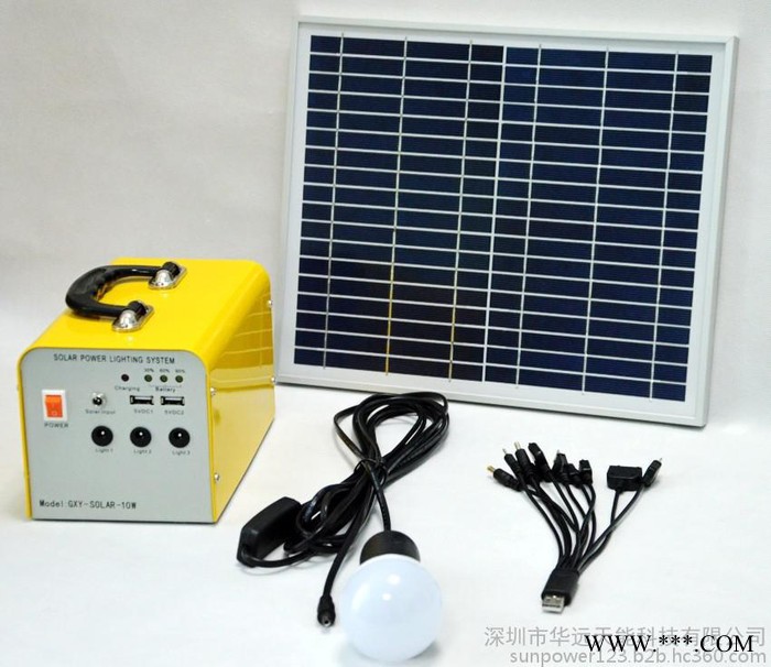 20W太陽能手機充電器，太陽能小型發電系統，野外太陽能小型發電照明系統