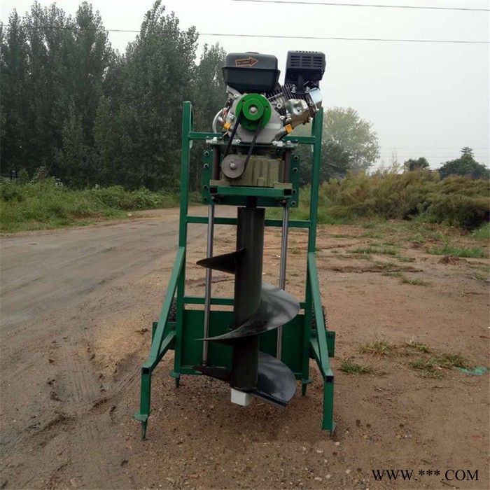 新款光伏發電鉆坑機 雙人操作植樹挖坑機價格 啟航刨坑機