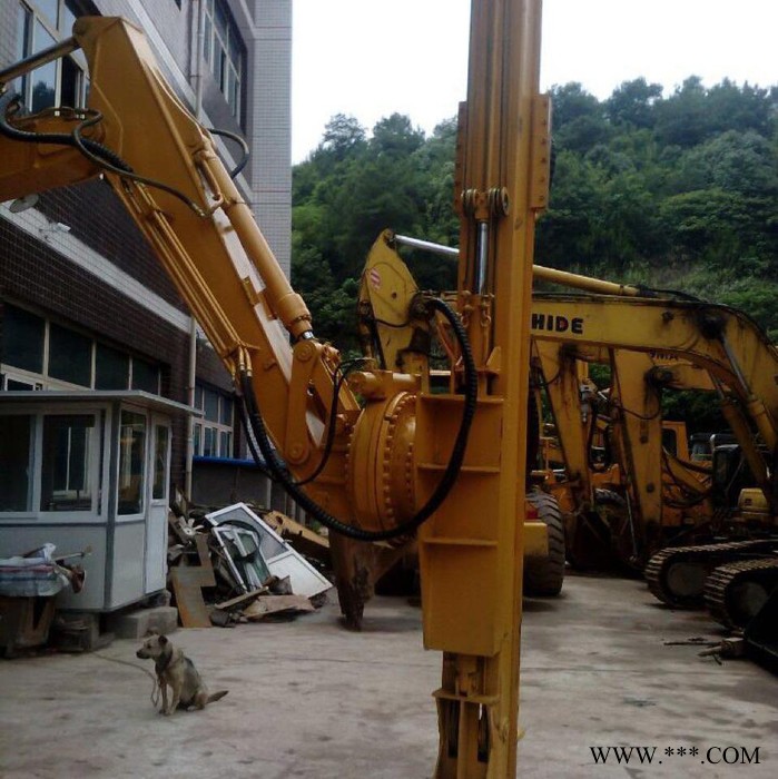 挖改太陽能樁孔鉆機(jī)-光伏發(fā)電 挖鉆機(jī) |挖改潛孔鉆機(jī)|空壓機(jī)外帶|可旋轉(zhuǎn)360°，接桿