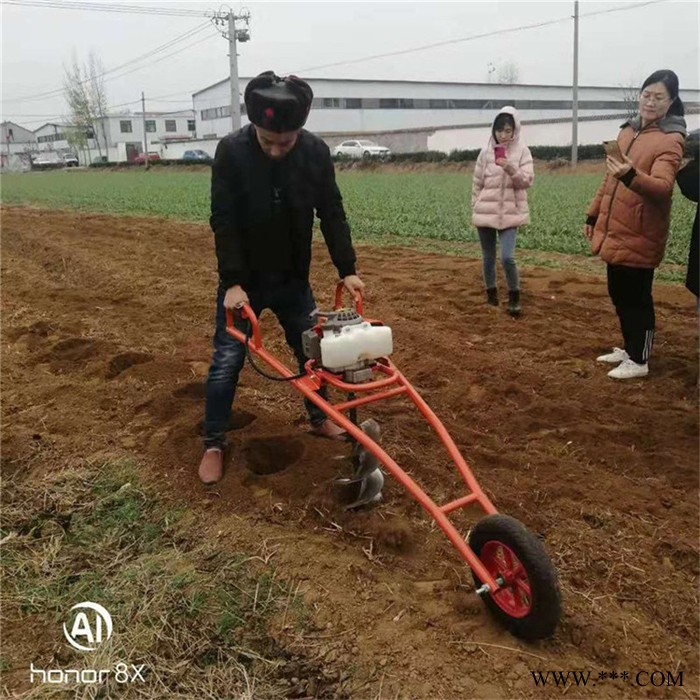 太陽能光伏打樁挖坑機(jī)   山東汽油種植鉆眼機(jī)  果苗種植高效挖坑機(jī)視頻