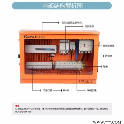 太陽能光伏防雷直流匯流箱光伏電器配件 2000w家用光伏發電系統用 光伏專用直流匯流箱 廠家定制  金太陽認證