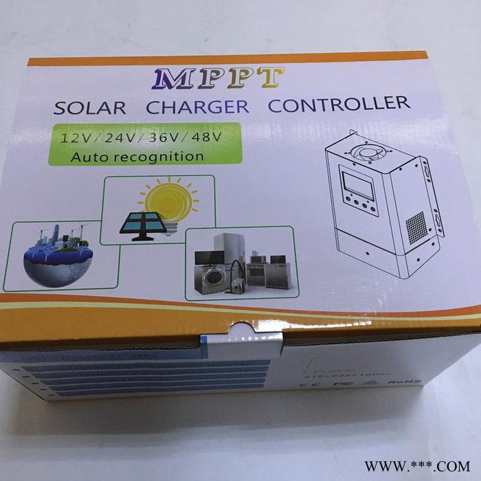 60AMPPT太陽能控制器 12V/24V/36V/48V 自動切換 150V太陽能充電電壓