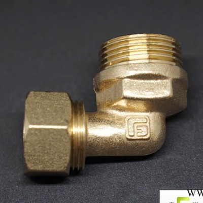 純銅鋁塑管配件太陽能熱水器管接頭1216管件L16*3/4M外牙外絲彎頭