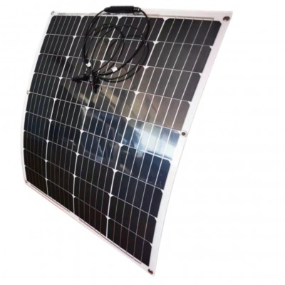 半柔性光伏板100瓦單晶房車露營(yíng)充12V電瓶升壓充48-72V三四輪車電