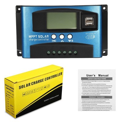 30A-100A MPPT 太陽能控制器 12V/24V 控制器 跨境專供