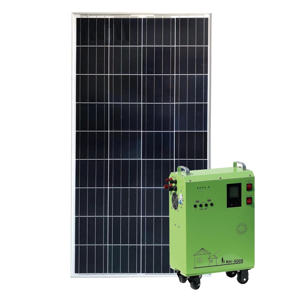 太陽能發(fā)電機純正弦波300W逆控一體機供電系統(tǒng)家用220V交直流設備