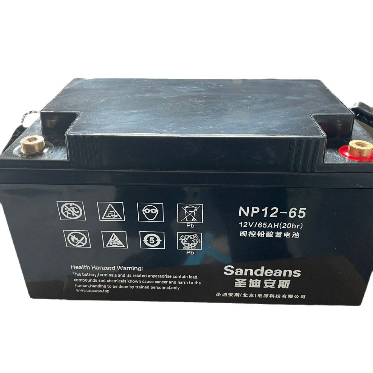 圣迪安斯12v65ah鉛酸免維護12V65AH（20HR）機房UPS電源用
