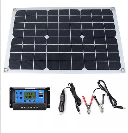 半柔性單晶20W太陽(yáng)能電池板12V光伏板手機(jī)筆記本戶外電源跨境電商