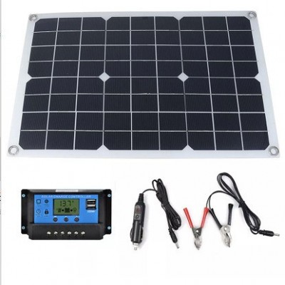 半柔性單晶20W太陽(yáng)能電池板12V光伏板手機(jī)筆記本戶外電源跨境電商