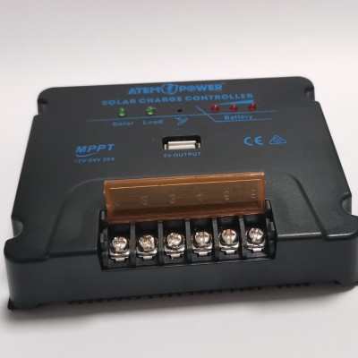 20A MPPT 太陽能控制器 12V 24V 自動(dòng)檢測
