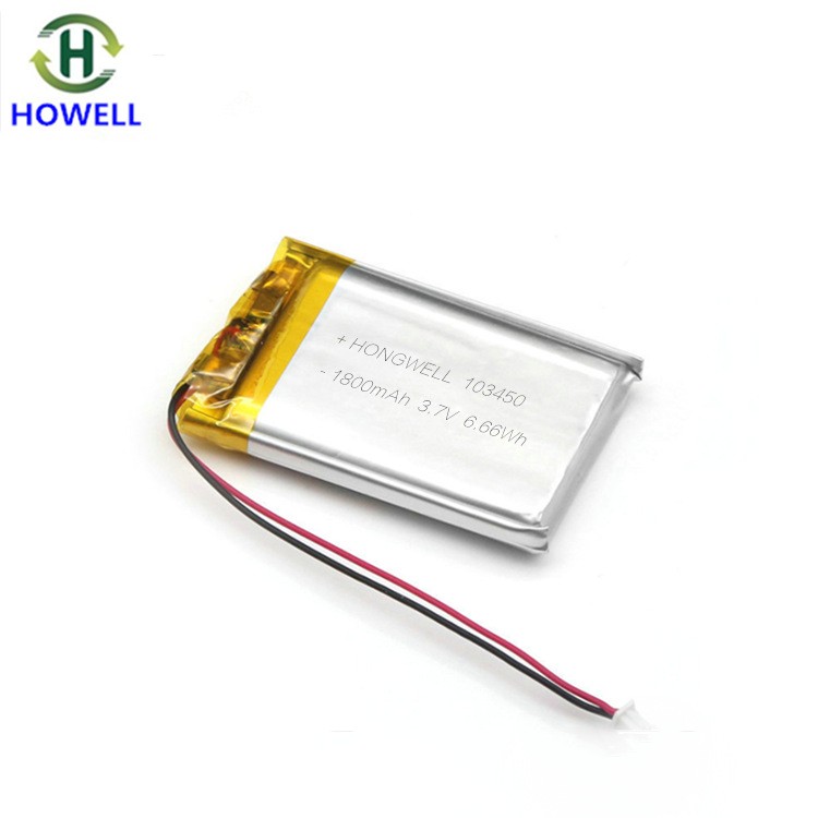 聚合物鋰電池103450-1800mAh智能指紋鎖翻譯機導航儀LED燈鋰電池