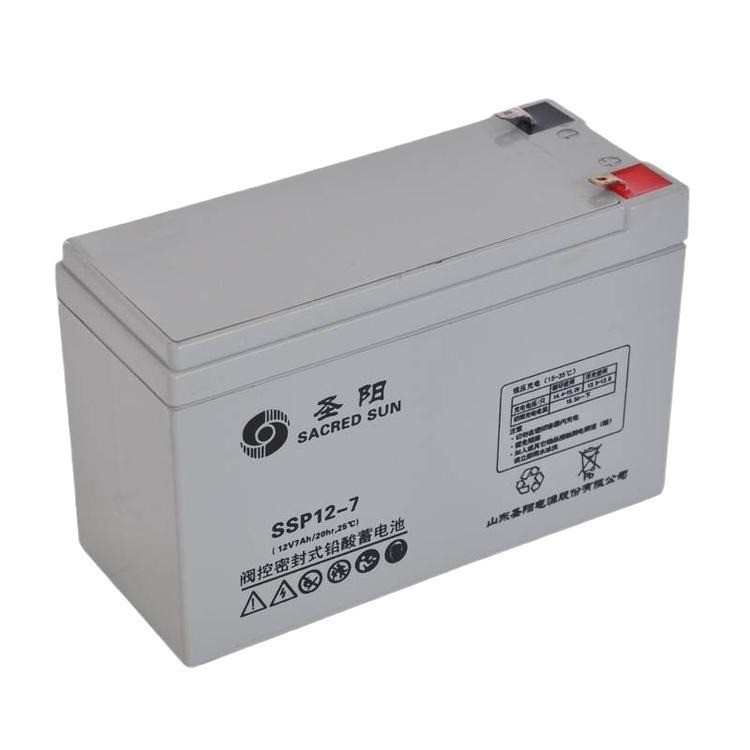 圣陽(yáng)蓄電池SSP12-7門(mén)禁/消防主機(jī)/免維護(hù)12V7AH鉛酸UPS直流屏電源