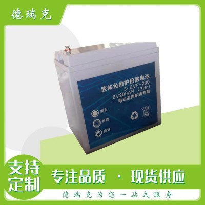 膠體免維護(hù)電池D-200AH電壓6V持續(xù)動(dòng)力型鉛酸蓄電池觀光車巡邏車