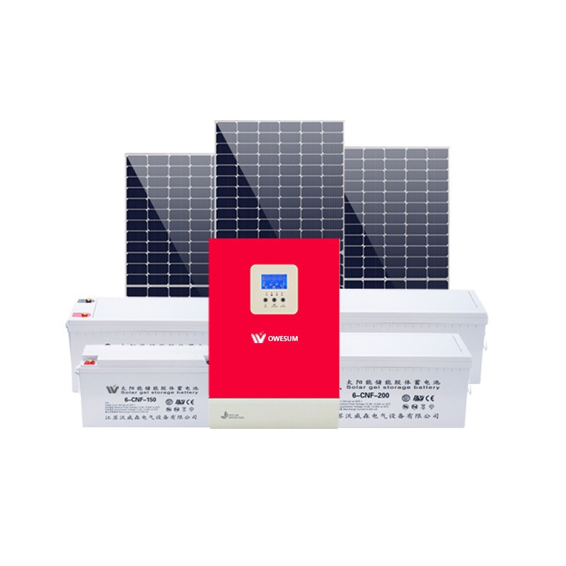 太陽能離網(wǎng)發(fā)電系統(tǒng)蓄電光伏供電儲能整套3kw太陽能光伏發(fā)電機組