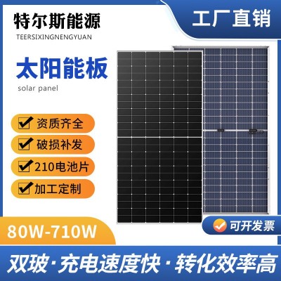 廠家全新雙玻單晶太陽(yáng)能電池板戶外充電系統(tǒng)家用并網(wǎng)光伏發(fā)電組件