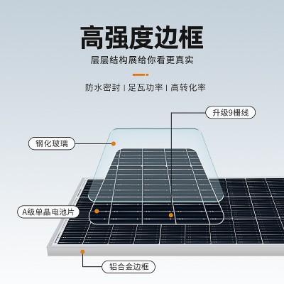太陽能板20W-540W單多晶電池板18V36V光伏板供電系統(tǒng) 太陽能發(fā)電板