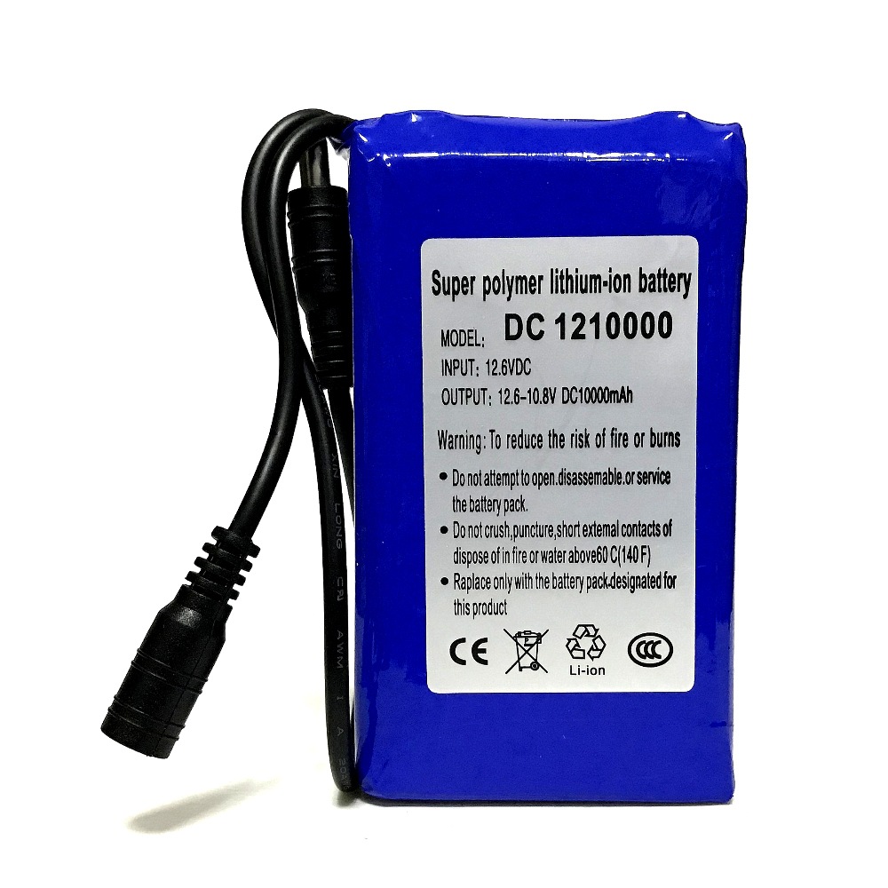 12V10000聚合物L(fēng)ED燈電機(jī)共享設(shè)備用鋰電池