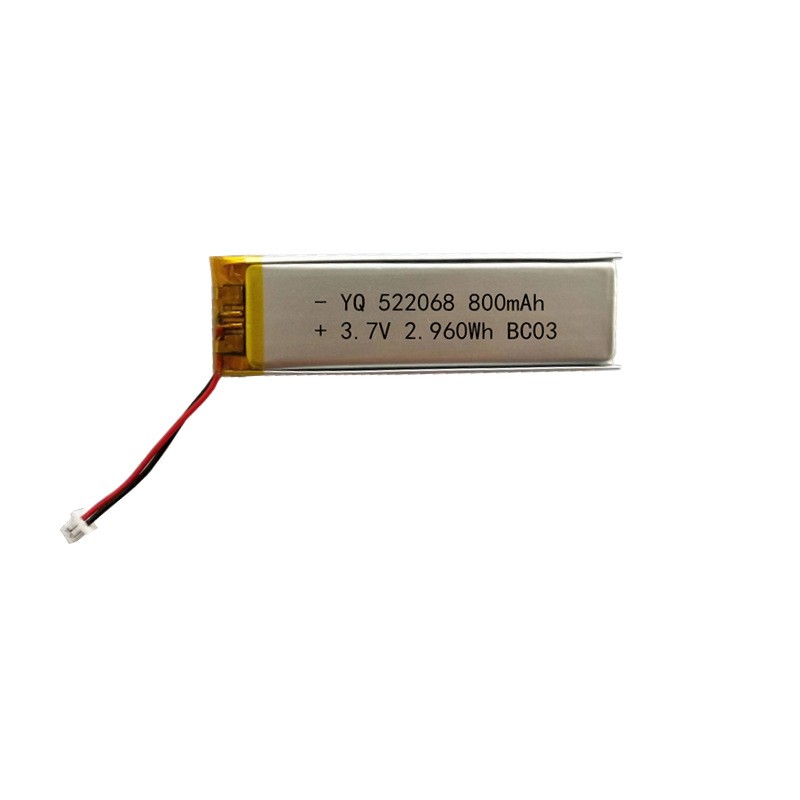 廠家供應(yīng)522068-800mAh聚合物鋰電池3.7V 美容儀器 錄音筆 燈具