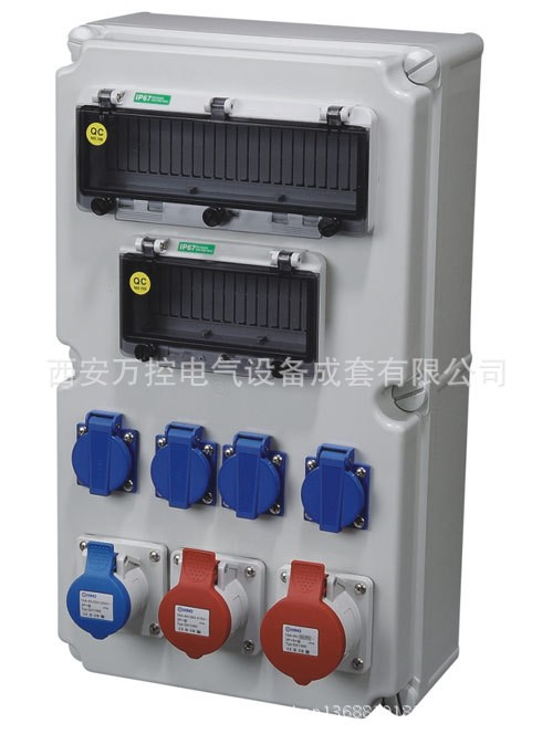 新型手提式工業(yè)插座箱戶外防水配電箱多功能組合電源箱空盒PC材質(zhì)