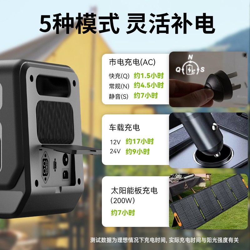 百瑞迪工廠直銷2200W戶外電源便攜式太陽能戶外儲(chǔ)能電源跨境專供
