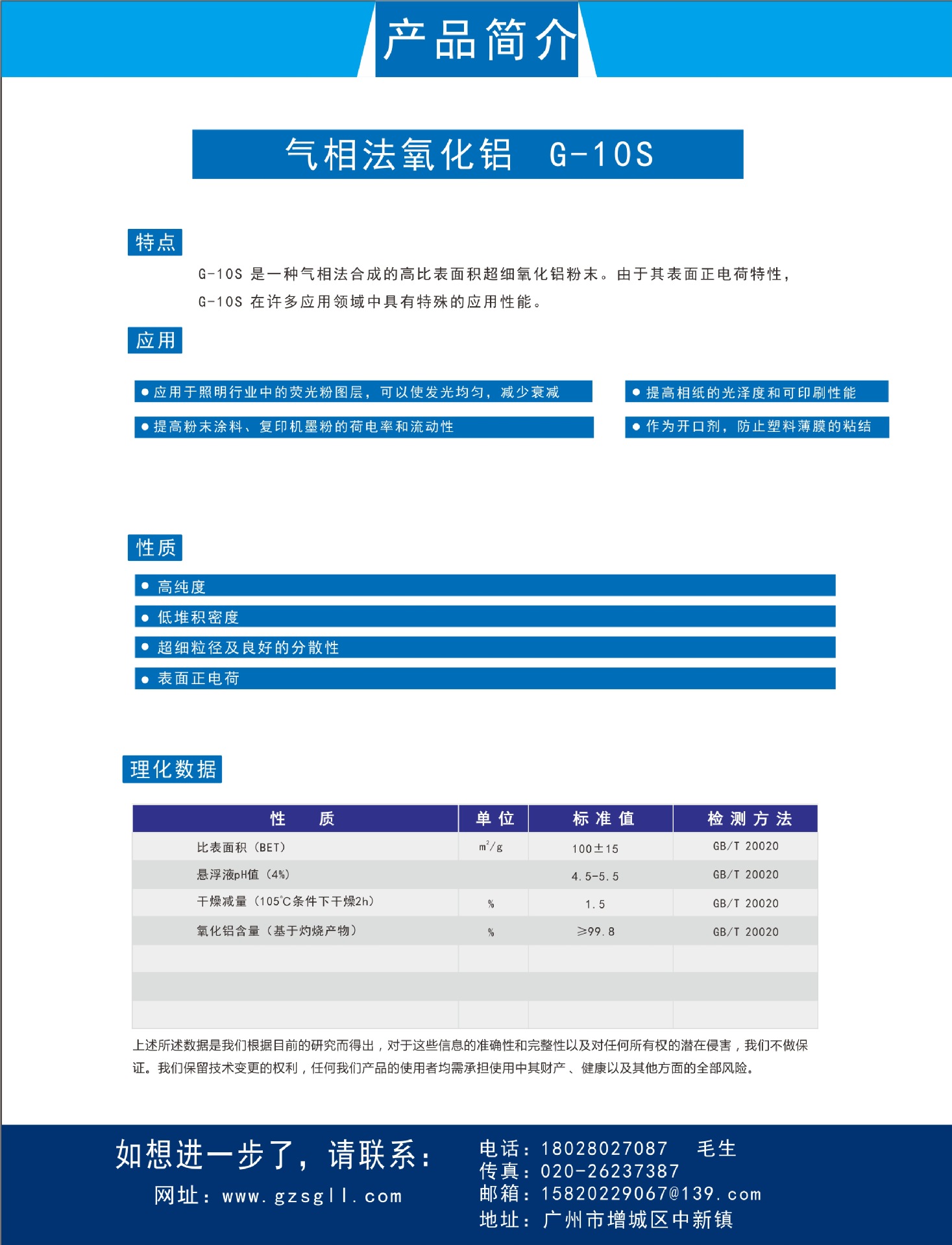 產(chǎn)品數(shù)據(jù)氧化鋁1